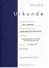 Qualifikationen - Bernhard Adamiok Elektroinstallation GmbH / Mainz